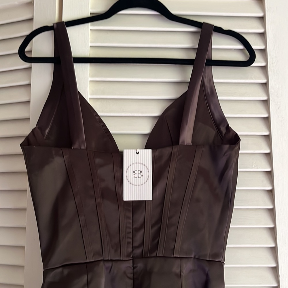 Bella Barnett brown satin dress - Picture 6 of 6